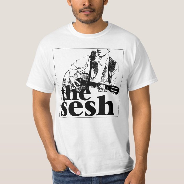 Manar "vit för logotyp för sesh" tee (Framsida)
