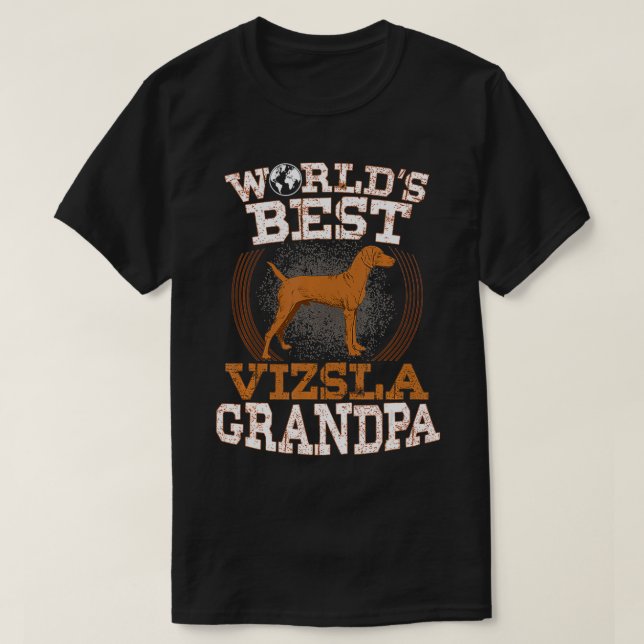 Manar Vizsla Grandpa Best Grandpa Hund Grandpa Gif T Shirt (Design framsida)