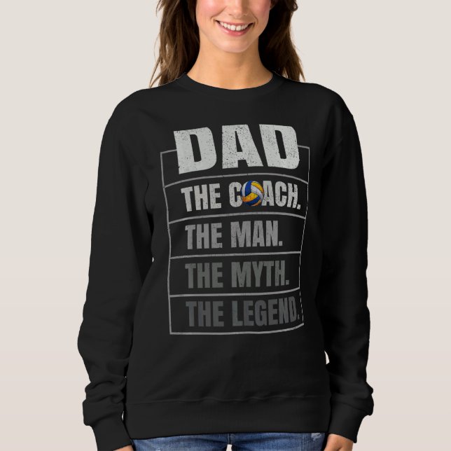 Manar Volleyball Coach Pappa Man Myth Legend Volle T Shirt (Framsida)