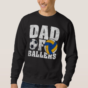Manar Volleyball Pappa Pappa i Ballers Far" Lång Ärmad Tröja
