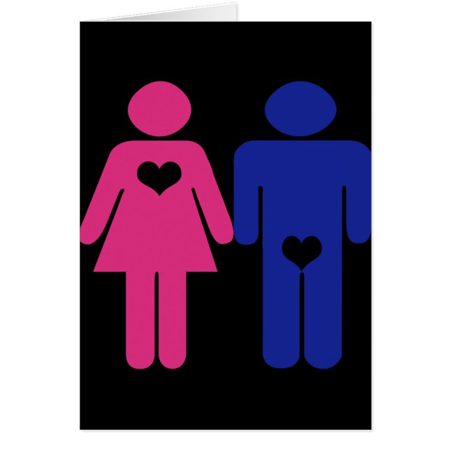 Manar VS Kvinnor Hälsningskort (Framsidan)