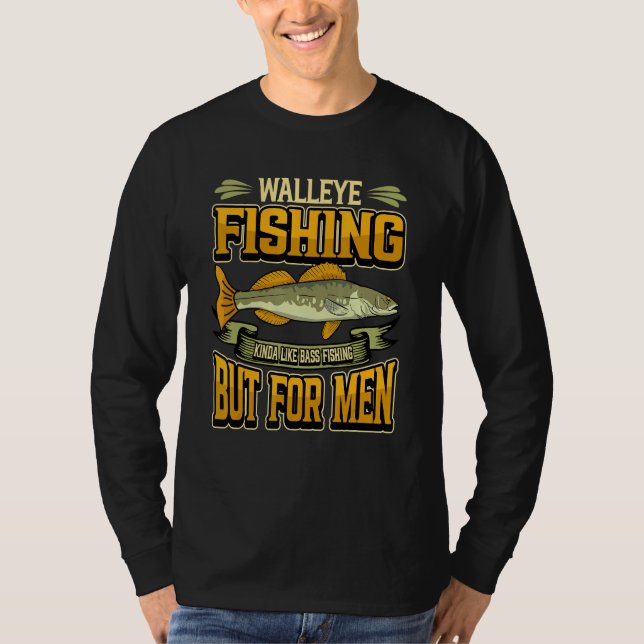 Manar Walleye Fisherman Rod Walleye Sea Cha T Shirt (Framsida)