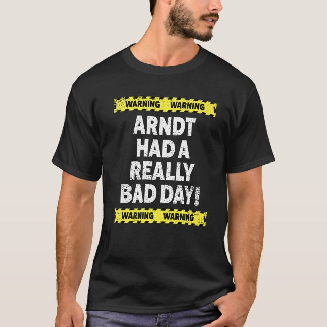 Manar Warning Arndt hade en Verkligen Dag Mood Gru T Shirt (Framsida)