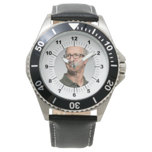 Manar Watch - Personlig - Black Leather Armbandsur