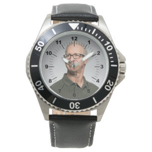 Manar Watch - Personlig - Black Leather Armbandsur