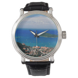 Manar Watch with Black Band Caribbean Scene Armbandsur