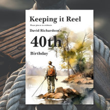 Manar Watercolor Fishing Födelsedagsfest