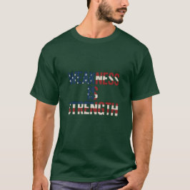 Manar "Weakness is Strength" USA flagga T-Shirt - 