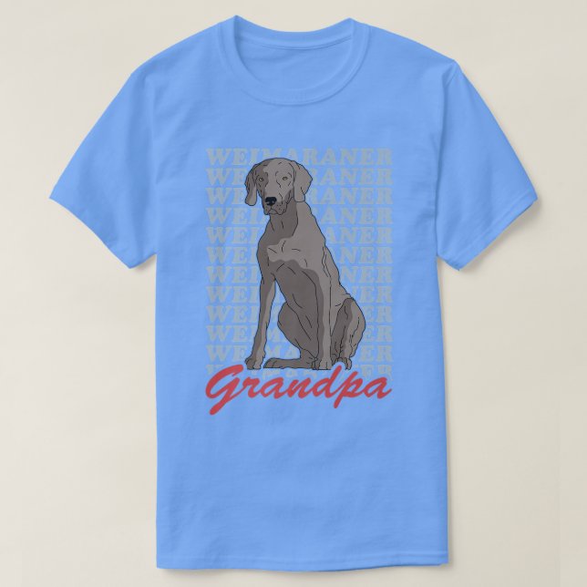Manar Weimaraner Grandpa Hundägare Weimaraner Prem T Shirt (Design framsida)