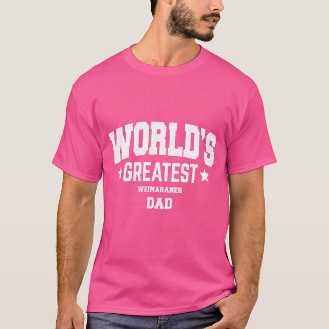 Manar Weimaraner Hund Pappa Pet Theme T Shirt (Framsida)