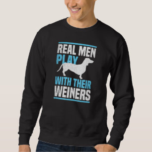 Manar Weiner Hund Real Manar leker med sin egen Lång Ärmad Tröja