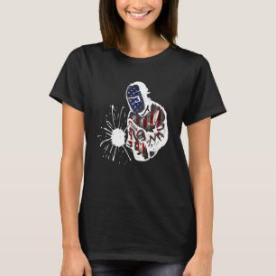 Manar Welder Distress Usa American Flagga Welding T Shirt
