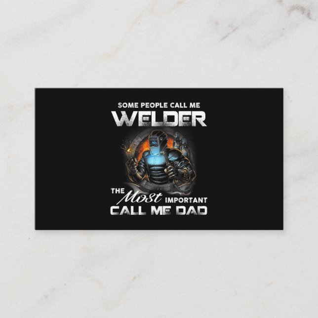 Manar Welder Pappa, det viktigaste kallar mig Papp Visitkort (Framsida)