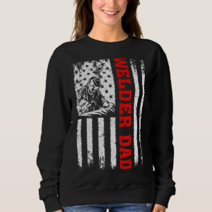 Manar Welding Vintage USA American Flagga Welder P T Shirt