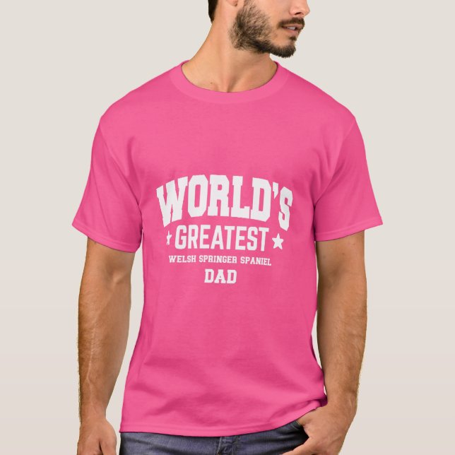 Manar Welsh Springer spanel Hund Pappa Pet Theme T Shirt (Framsida)