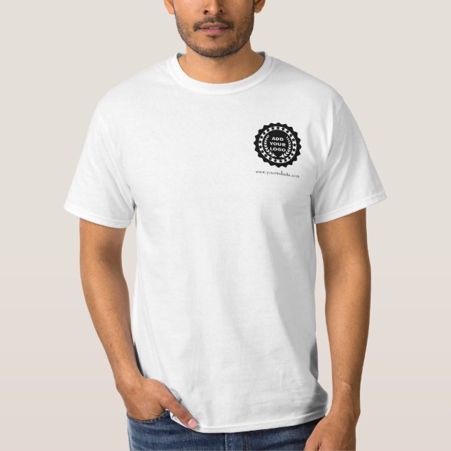 Manar White Business Logotyp Anpassningsbar T Shirt (Framsida)