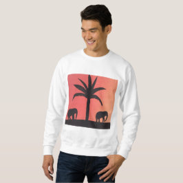 Manar White Sweatshirt med Elephant Design