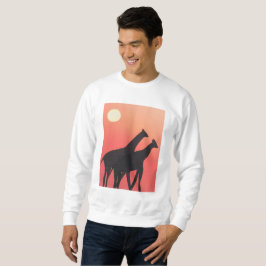 Manar White Sweatshirt med Giraffe Design