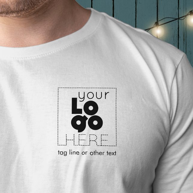 Manar White WIth Anpassningsbar Black Business Log T Shirt (Skapare uppladdad)