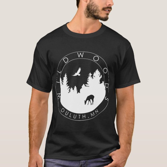 Manar Wildwoods logotyp T (mörkfärger) T-shirt (Framsida)