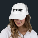 Manar Women Black White Anpassningsbar Text Securi Keps<br><div class="desc">Lägg till Logotyp för bildföretag Här Manarna Modern Elegant Template Women's Unisex Security Member Black White Baseball Cap / Truckerkeps.</div>