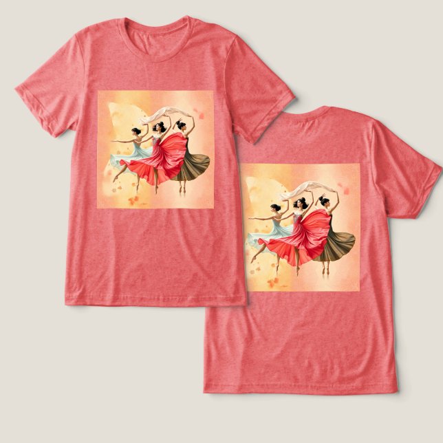 Manar Women Dancing Triblend T-Shirt (Design fram och bak)