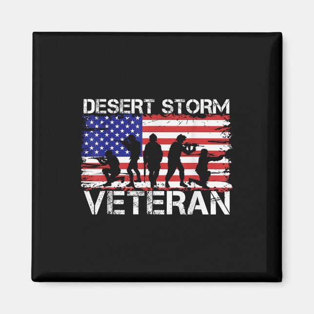 Manar Women Desert Shield Vet Desert Storm Veteran Magnet (Framsidan)