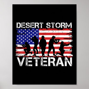 Manar Women Desert Shield Vet Desert Storm Veteran Poster