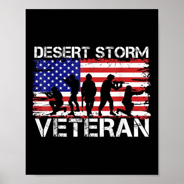 Manar Women Desert Shield Vet Desert Storm Veteran Poster (Framsidan)