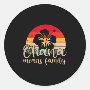 Manar Women Hawaiian Ohana Elak Family Summer Beac Runt Klistermärke