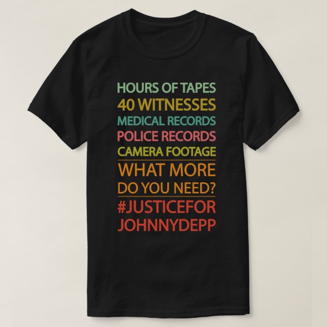 Manar Women Justice for Johnny Depp T Shirt (Design framsida)