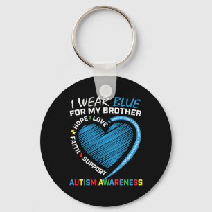 Manar Women Kids I Bära Blue for My Brother Autism Nyckelring