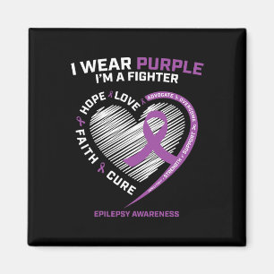 Manar Women Kids I Bära Lila Im a Fighter Epilepsi Magnet