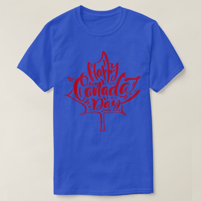 Manar Women Lycklig Kanada Day Design Maple Löv Ca T Shirt (Design framsida)