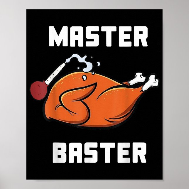 Manar Women Master Baster Funny Turkey Baster Tack Poster (Framsidan)