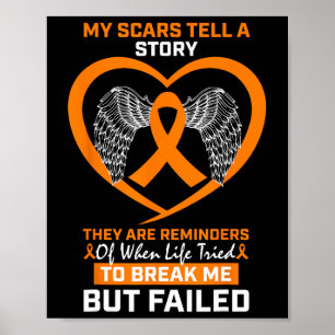 Manar Women My Scar säger en Orange Leukemi Aw Poster