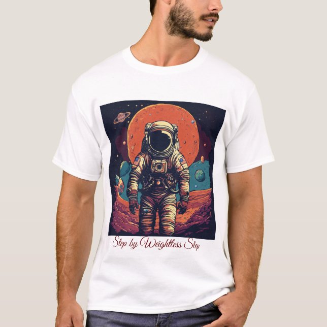 Manar Women T-Shirt Gravity-Theme Space Walk Tema (Framsida)