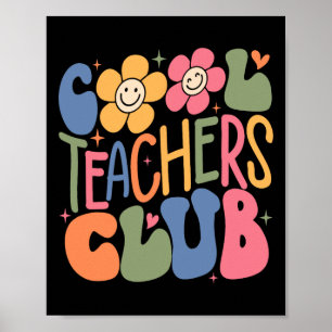 Manar Women Teacher Coola Lärare Klubb tillbaka ti Poster