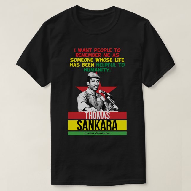 Manar Women Thomas Africanist Sankara Graphic for  T Shirt (Design framsida)