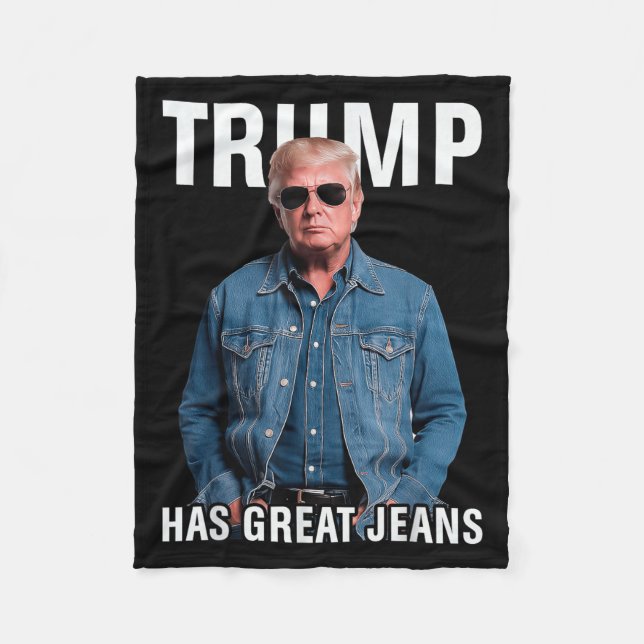 Manar Women Trump har Underbart Jeans Funny Meme Fleecefilt (Framsidan)