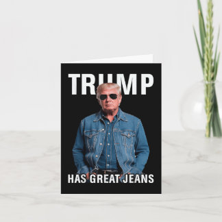 Manar Women Trump har Underbart Jeans Funny Meme Kort