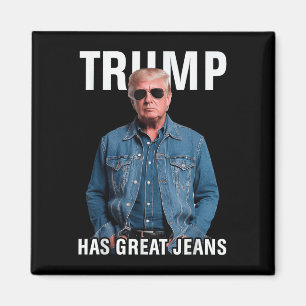 Manar Women Trump har Underbart Jeans Funny Meme Magnet