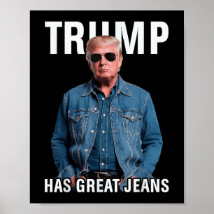Manar Women Trump har Underbart Jeans Funny Meme Poster