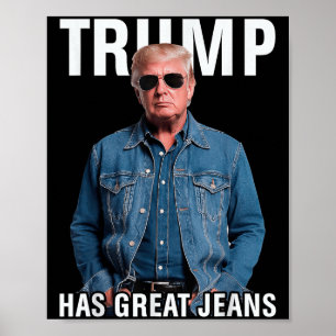 Manar Women Trump har Underbart Jeans Funny Meme Poster