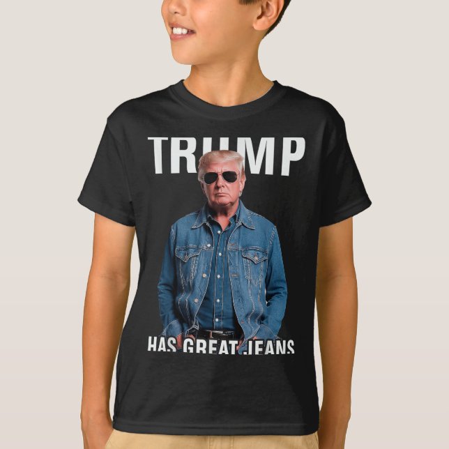 Manar Women Trump har Underbart Jeans Funny Meme T Shirt (Framsida)