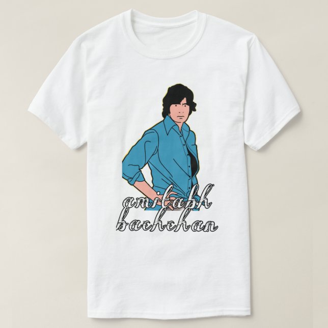 Manar Womens Amitabh Bachchan Retro Stil T Shirt (Design framsida)