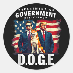 Manar Womens Doge Department of Government Runt Klistermärke