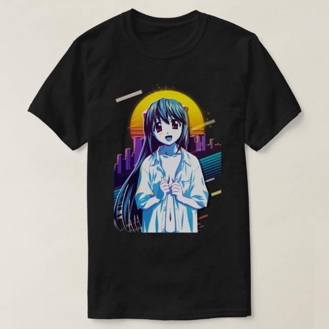 Manar Womens Elfen Manga Anime Ljugit Funny Fläkt T Shirt (Design framsida)