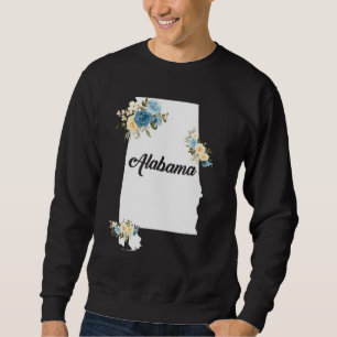 Manar Womens Kids Alabama Home State Karta Pride F Lång Ärmad Tröja