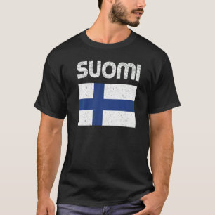 Manar Womens Suomi Finlands Pride Flagga Finland T Shirt
